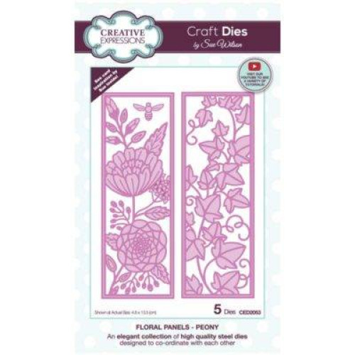 peony - Floral Panel  Die Collection CED2053